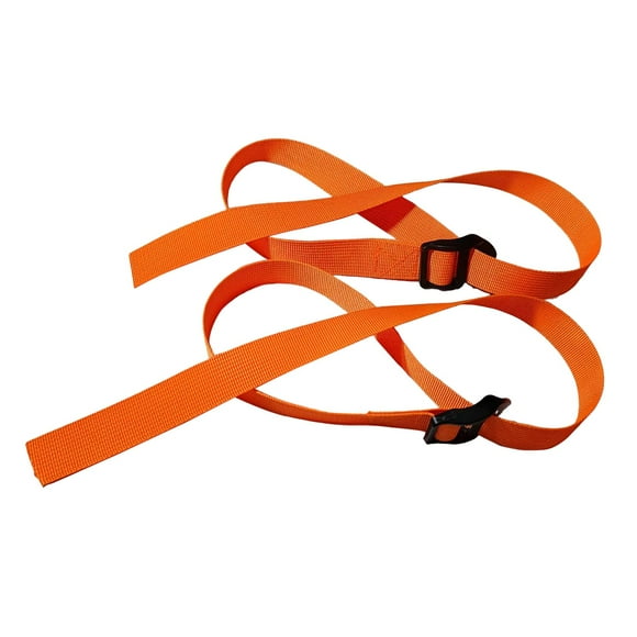 2 correas para pies de máquina de remo de 76 cm, multifuncionales, universales y ligeras. Naranja