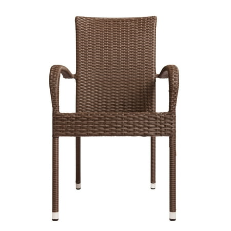 Patio Sense - Wicker Chairs (Set of 4) - Brown