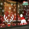 thumbnail image 2 of Christmas Window Clings, Christmas Window Stickers Cute Santa Claus Reindeer Snowflakes Double Sides Window Cling Decals for Xmas Party Decorations, 2 of 5