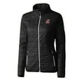thumbnail image 2 of Women's Cutter & Buck Black Washington State Cougars Rainier Eco Insulated Puffer Full-Zip Jacket, 2 of 3