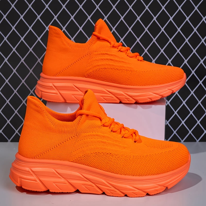 Men's Lightweight Breathable Running Shoes - Neon Yellow Low