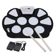 thumbnail image 1 of Portable Electronic Drum Pad Folding Drum Pad Kit Silicon Foldable With Drum Foot Pedals Usb Cable 5v Record Funct, 1 of 4