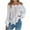 White, variant on Womens Slouchy Long Sleeve Sweaters Retro Raw Hem Distressed Shirts Casual Hollow Out Crochet Pullover Tops Off the Shoulder Knitwear Sweater Top