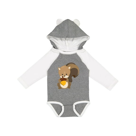 Inktastic Cute Woodland Animal Squirrel Boys or Girls Long Sleeve Baby Bodysuit