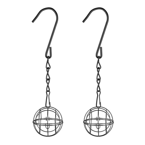 2pcs Backyard Essentials Bird Feeder Orb Caged Black Finch Feeder,Spherical bird feeder