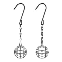 2pcs Backyard Essentials Bird Feeder Orb Caged Black Finch Feeder,Spherical bird feeder