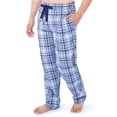 thumbnail image 5 of Pantalón de pijama IZOD de corte relajado con estampado de popelina a cuadros azul marino/azul, 5 of 5