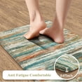 thumbnail image 2 of Kitchen Mats Cushioned Anti Fatigue 17"x47"+17"x29", Abstract Farmhouse Kitchen Mats for Floor 2 Piece, Padded Kitchen Floor Mats Non Slip, Standing Mat for Laundry Office Sink Desk Colorful, 2 of 3