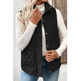 thumbnail image 2 of SHEWIN Womens Puffer Vest Lightweight Stand Collar Coat Sleeveless Quilted Jackets Button Fall Spring Zip Up Outerwear, 2 of 9