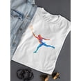 thumbnail image 3 of Colorful Tennis Girl Silhouette T-Shirt Women -Image by Shutterstock, Female Small, 3 of 4
