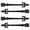 4, variant on 2 Pack 12'' Heavy Duty Decorative Garage Door Hinges Matte Black Powder Coated Dummy Barn Gate Hinges Strap Metal Garage Door Hardware for Barn Gate Cabinet Shutter Shed Fleur De Lis Style