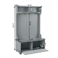thumbnail image 6 of C0000J Entryway Hall Tree With Storage Bench Open Shelves Coat Rack Hooks Shoe Cabinet For Hallway Entryway Mudroom Use, 6 of 8