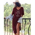 thumbnail image 6 of Ekouaer Long Nightgown for Women Short Sleeve Sleepwear Plus Size Loungewear with Pockets, 6 of 6
