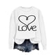 thumbnail image 5 of RKSTN Valentine Gifts Women's Valentine's Day Sweatshirts Plus Size Crewneck Heart Graphic Print Hoodless Sweatshirt Womens Casual Oversized Round Neck Loose Comfy Sweatshirt Fall Spring Clothes, 5 of 6