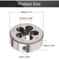 thumbnail image 2 of HUGFEGWE 1/2-13 Round Die, Machine Thread Right Hand Threading Die, Alloy Tool Steel 2pcs CJB91-23418, 2 of 7
