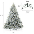 thumbnail image 6 of 4.5FT Pre-Lit Realistic Snow-Flocked Pine Artificial Holiday Christmas Tree with Sturdy Metal Stand, 6 of 7