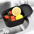 thumbnail image 4 of Colador multifunción de acero inoxidable con forma de silla de montar para filtrar residuos de comida y lavar, así como para escurrir verduras., 4 of 4