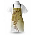 thumbnail image 4 of Grape Apron, Fruits with Leaves on Ombre Effect Background Organic Illustration, Unisex Kitchen Bib with Adjustable Neck for Cooking Gardening, Adult Size, Khaki Eggshell, by Ambesonne, 4 of 4