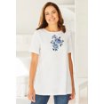 thumbnail image 3 of Woman Within Women's Plus Size 2-Piece Embroidered Poplin Tunic And Tee Set, 3 of 6