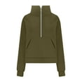 thumbnail image 6 of Half Zip Sweatshirts Cropped Hoodies for Women Quarter Zip Up Pullover Sweatshirt Long Sleeve Crop Tops,Womens Pull Over 1/4 Zipper Fleece 2024, 6 of 7