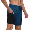 thumbnail image 2 of Fotbe Dark Blue Men’s Swim Trunks Quick Dry Swim Shorts Board Shorts with Mesh Lining-Large, 2 of 6
