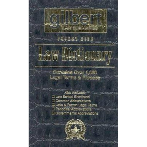 Pre-Owned Gilbert Law Summaries Pocket Size Law Dictionary: Black (Paperback) 0159003644 9780159003640