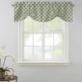 thumbnail image 2 of Green Morocco Tie Up Valance Curtains for Windows, Kitchen Curtains Window Shades, Boho Farmhouse Abstract Geometric Simple Light Filtering Roman Curtain Valances for Bedroom/Bathroom/Cafe 54"x18", 2 of 9
