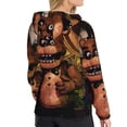 thumbnail image 4 of Lsque Five Nights At Freddy'S Pattern Casual Women's Hoodie,Hooded Sweatshirt with Kangaroo Pocket,Pullover Hoodie with Eye-catching Drawstrings-X-Large, 4 of 8