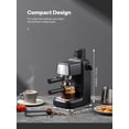 thumbnail image 5 of Espresso Machine 3.5 Bar, 800W Compact Coffee Maker with Integrated Steam Wand for Lattes and Cappuccinos, 4-Cup Capacity for Home and Office, Black, 5 of 7