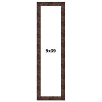 9x39 Frame Brown Burl Real Wood Picture Frame Width 1.625 Inches | Interior Frame Depth 0.5 Inches