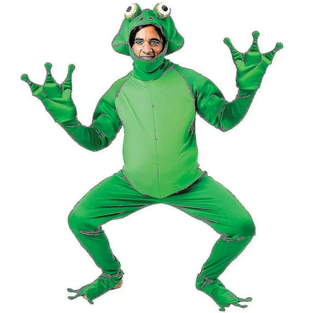 Men Halloween Frog Costume, Open Face Jumpsuit Bodysuit Frog Costume Women Funny Clothings_a U_i