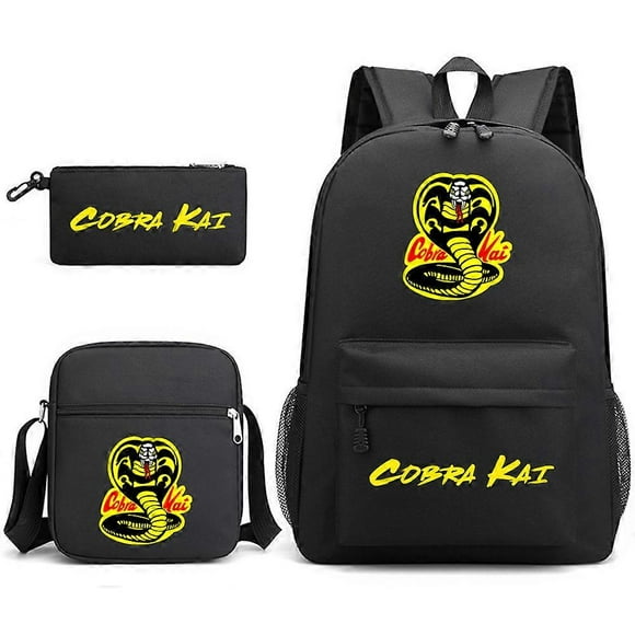 Cobra Kai School Bag Backpack Pencil Case Shoulder Bag Three-piece Set _01
