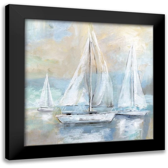 Nan 12x12 Black Modern Framed Museum Art Print Titled - Sail Away