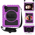 thumbnail image 2 of Dteck Case for Apple iPad Air 4th Generation 10.9-inch 2020 Released ,Shockproof Rubber Hybrid 3-Layer Protection Hand /Shoulder Strap Hard Kickstand Back Cover,Purple+Black, 2 of 7