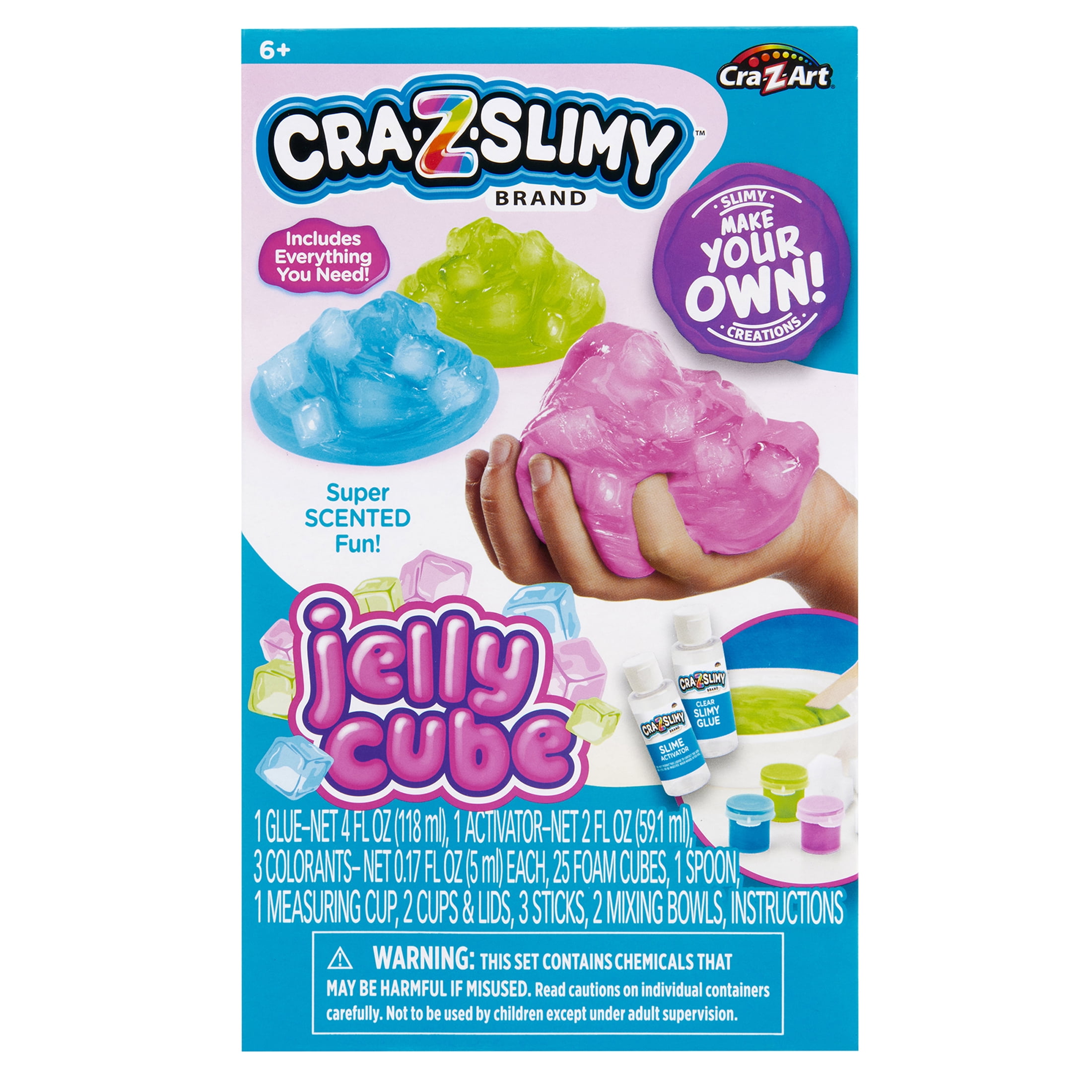 Cra-Z-Slimy Jelly Cube Scented Slime Kit for Ages 6 and Up