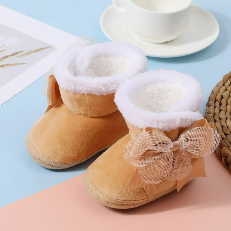 Karoyedx Girls Boots Infant Unisex Warm Soft Boots Baby Winter