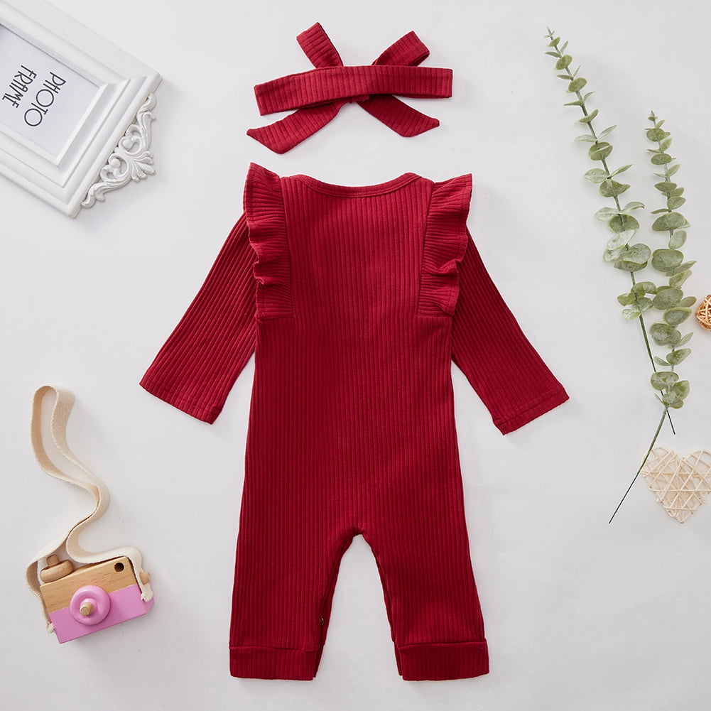 Actoyo Newborn Infant Baby Girl Romper Bodysuit One-pieces Outfits Clothes 0-18M