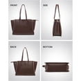thumbnail image 4 of Work Tote Bag for Women Fits 14 In Laptop, Vegan Leather Purse with Compartments & Zipper, Structured Shoulder Bag for Office, 4 of 9