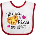 thumbnail image 3 of Inktastic Valentine's Day You Stole a Pizza of My Heart Boys or Girls Baby Bib, 3 of 4