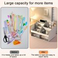 thumbnail image 4 of LAICAIW Desk Organizer with Drawer, Desktop Makeup Organizer Office Supplies Caddy Stationary Accessories Storage for Office School Home (White), 4 of 7