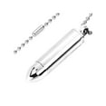 thumbnail image 3 of Crucible Jewelry Men's Dual Finish Bullet Capsule Stainless Steel Necklace, 3 of 4