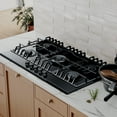 thumbnail image 6 of Empava 36 in. Gas Stove Cooktop 5 Italy Sabaf Sealed Burners NG/LPG Convertible in Black Tempered Glass, 6 of 13