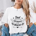 thumbnail image 4 of Jollimate Dad Always On My Mind Forever In My Heart Graphic T-Shirt, Memorial Tribute Women's Shirt, 4 of 6