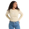 thumbnail image 4 of Umbro - Top Crop de Manga Larga para Mujer (Biscotti, Blanco), 4 of 4