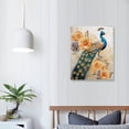 thumbnail image 3 of JRXY Canvas Prints Wall Art Framed Picture Painting of Colorful Peacock for Home Decoration - Single Panel for Living Room Wall Decor, 16x20 inch 16x20 in, 3 of 4
