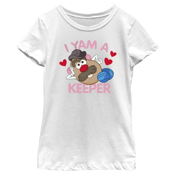 Girl's Mr. Potato Head I Yam A Keeper  Graphic Tee White X Small