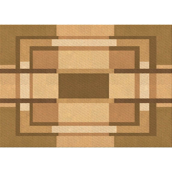 Ahgly Company Machine Washable Indoor Rectangle Transitional Orange Area Rugs, 2' x 4'