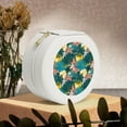 thumbnail image 6 of Naloa Hawaiian Style Round Jewelry Box, Travel Jewelry Organizer, 3.9 x 3.9 x 2in Jewelry Storage Box for Women-White, 6 of 7