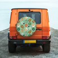 thumbnail image 2 of Daiia Christmas Donuts Tire Covers , Travel Trailer Camper Truck SUV Motorhome Waterproof Wheel Cover, Sun Rain Snow Protector-16 inch, 2 of 8