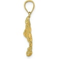 thumbnail image 2 of 14K Yellow Gold Spotted Eagle Ray with Holes Charm - 25mm, 2 of 6
